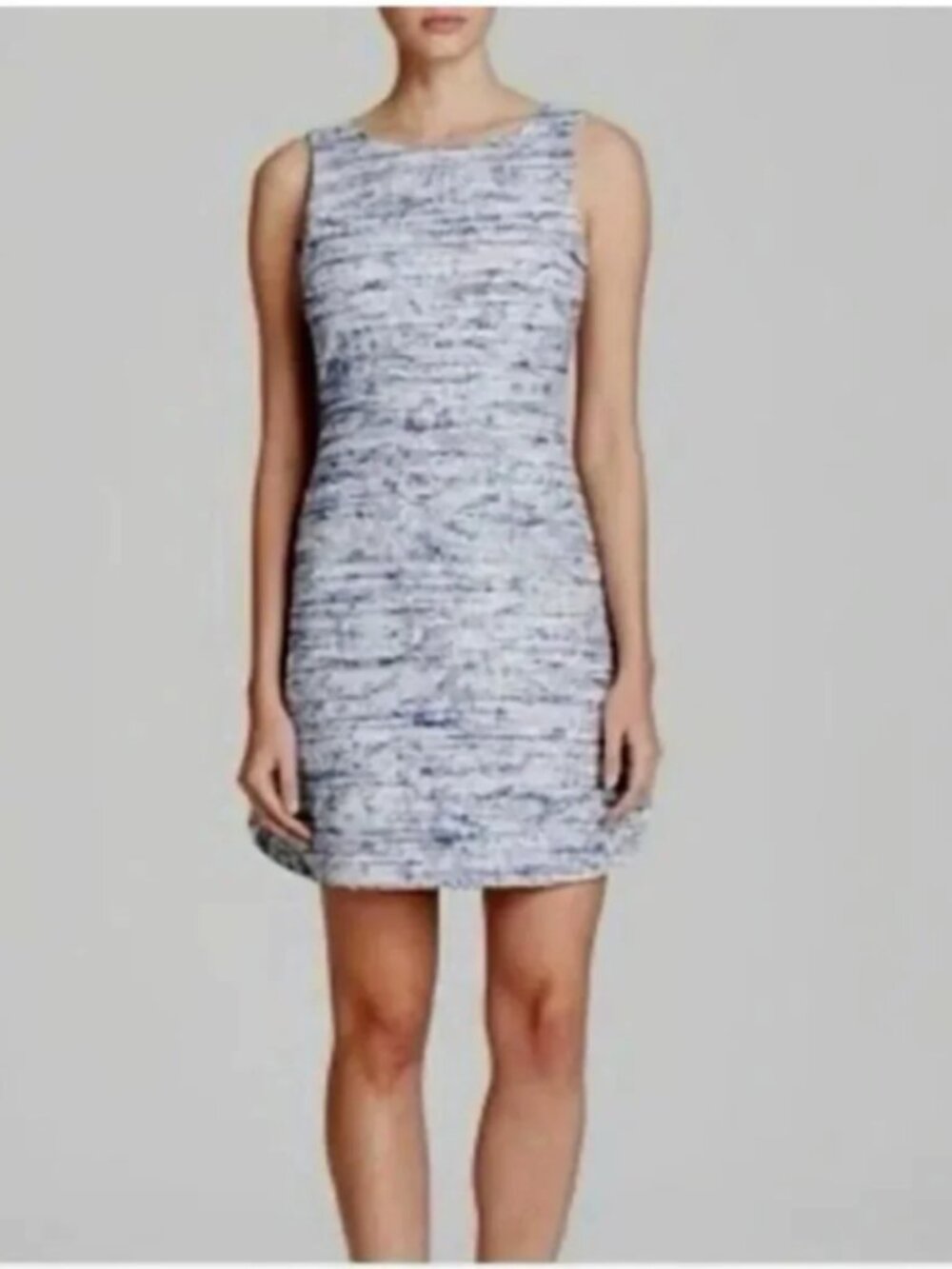 Alice + Olivia Gena Bouclé Cotton Tweed sleeveless Dress Size 6